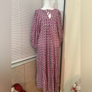 Zúa Pink and Purple Geometric Maxi Dress